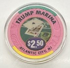 Trump Marina  2 50 Casino Chip Atlantic City New Jersey House Mold