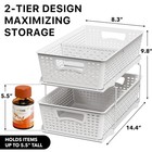 Simple Houseware 2 Tier Bathroom Organizer Tray 14 4  X 8 3  X 9 8   White