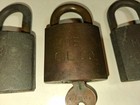 Lot Of 4 Vintage Mobil Oil Padlocks