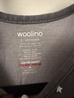 Woolino 4 Season Dark Gray Star Print Baby Sleep Sack 2-24m Merino Wool