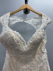  1805 Ivory Light Gold Lace   Beaded Mermaid Wedding Dress Size 10