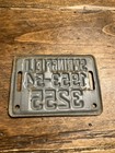 1953 1954 Springfield Bicycle License Plate