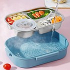 Stainless Steel 4 Grid Bento Lunch Box Thermal Food Storage Container Set 1500ml