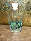 Absinthe Skeleton Glass Bottle With Stopper  Vintage Style   Empty Bottle