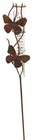 Ancient Graffiti Butterfly Duo Rain Gauge Garden Stake Copper Flamed Finish