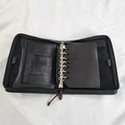 Kirkland Signature 7 Ring Binder Planner Black Genuine Leather Zipper Classic