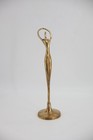Vintage Brass Abstract Female Nude Ballerina Sculpture Modernist Figurine