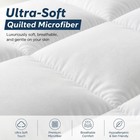 4 Inch Thick Soft Quilted Mattress Topper  Cool Comfortable Mattress Pad 1200gsm