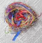 Fiber Art Yarn Journal Scrapbook Mixed Media Gift Wrap 24 Yards  rainbow 