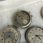 Ingersoll Pocket Watch Parts repair Lot Manual Mechanical Silver Metal Arabic