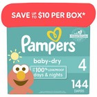 Pampers Baby Dry Baby Diapers Size 4  144 Count  select For More Options 