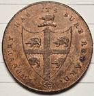 1793 Great Britain - Birmingham 1 2 Penny Conder Token  Dh-50  Rb Color