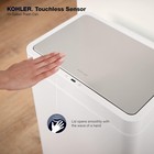 Kohler 13-gallon Touchless White Stainless Steel Trash Can K-23825-stw Motion