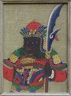 A Very Fine And Rare Korean Buddhist Guardian Warrior-19th C 