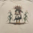 Vintage Kachina Shirt Men Large Southwest Native American Y2k Pueblo Read Flaws