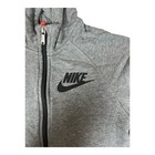 Nike Youth Gray Full Zip Hoodie Sweatshirt Jacket     Black Swoosh Logo