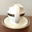 Lenox Regency Black Gravy Boat W underplate