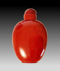 Antique Chinese Red Jasper Stone Snuff Bottle