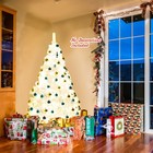 Topbuy 6ft White Christmas Pine Tree Hinged Artificial Decoration
