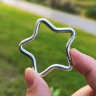 Carabiner Star  2pcs Silver Star Shaped Climbing Buckle  Aluminum Alloy Keyri   
