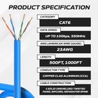 Cat6 1000ft Original Solid Ethernet Cable Utp 23awg Cca Network Bulk Wire Rj45