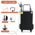 45 Gallon Portable Pump Gas Caddy Fuel Diesel Oil Transfer Tank With 4 Wheels