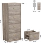 4 Drawer File Cabinet With Lock Wooden Vertical Filing Cabinet For Office Home