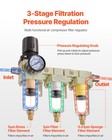 Vevor Air Compressor Filter Regulator Combo 3 8  Npt 3-stage Air Drying System