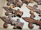 Vtg-fleur De Lis Finial Cast Iron Finial Ornamental Fence Topper Lot Of 11-read