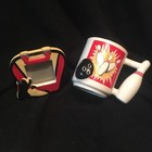 Vintage 3d Bowling Coffee Cup Mug With Pin Handle  Raised Ball   Bowling Frame