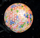 Art Deco Millefiori Glass Globe Shade For Gerdago   Pixie   Harlequin Fairy Lamp