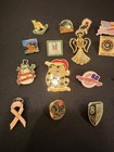 Mixed Lot Assorted Enamel Lapel Pins Badges   Pinbacks - Mixed Designs