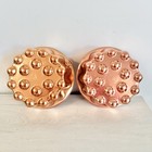 Vintage Copper Tone Fluted Jello Mold Cake Pan Kitchen Wall Decor 4 Cups Set