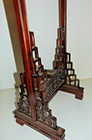 Antique Asian Hand-carved Ornate Rosewood Stand  39 1 2 x 16 1 2 