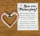 Ganz You Are Flamazing Flamingo Heart Shape Love Charm W story Poem Card  f 