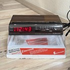 Vintage Emerson Led Clock Radio Model Red5521a Wood Grain New Open Box