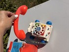 Vintage Fisher Price Chatter Telephone Phone Pull Toy No  747 Made In Usa 1961