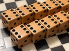 Old Butterscotch Bakelite 10 Dice Lot 5 8  123125 