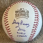 Gary Pressy Signed 2016 World Series Baseball Chicago Cubs Ws Champs Jsa Coa