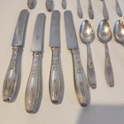 1847 Rogers Bros Silverplate Flatware Set Ambassador Pattern Pieces Engraved S