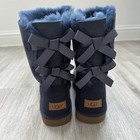 Ugg Bailey Bow Ii Women Short Boots Suede Navy Blue Us 11 Uk 7 5 Eu 42 New Nwob