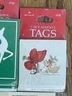 6 Pkgs Vtg Hallmark Christmas Gift Tags Bonnet Girl Goose Reindeer   30 Tags Nos