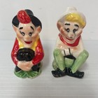 Elves Pixies Sprites Salt And  Pepper Shakers Vintage Ceramic