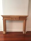 Fireplace Mantel With Mirror Frame Antique Wood 