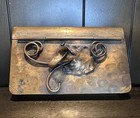 Antique Gregorian Hand Hammered Copper Cigarette Box Flower Floral Design