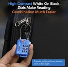 Tsa Approved Cable Luggage Locks  Re-settable Combination  4-pack 