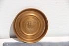 Vintage Yellowstone National Park Souvenir Brass Coaster With 2 Bears