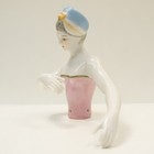 Art Deco Style Half Doll Figurine Mata Hari Sexy Half Doll Pincushion Arms Away
