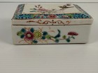Vintage Hand-painted Chinese Famille Rose Medallion Porcelain Rectangle Box
