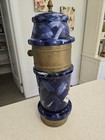 Labatt Blue 2 Faucet Beer Tower Ceramic Blue Swirl Color  el1133183 